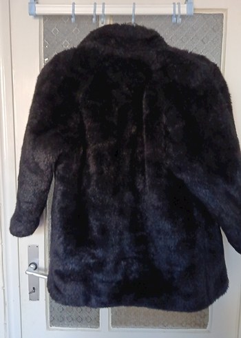 Siyah Kadın Kürk Kaban - Görsel 5