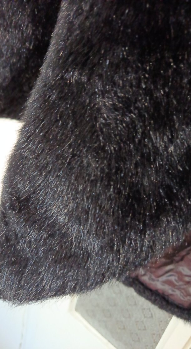 Siyah Kadın Kürk Kaban - Görsel 3