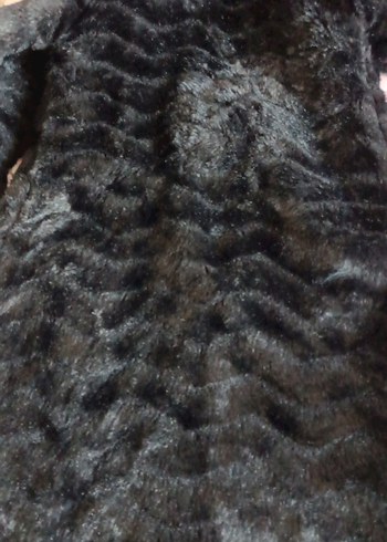 Siyah Kadın Kürk Manto - Görsel 13