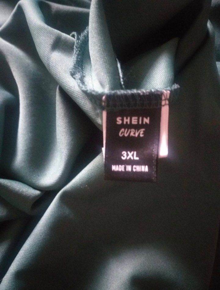 Kısa Kollu Dantel Detaylı Yeşil Uzun Abiye Elbise - Görsel 3