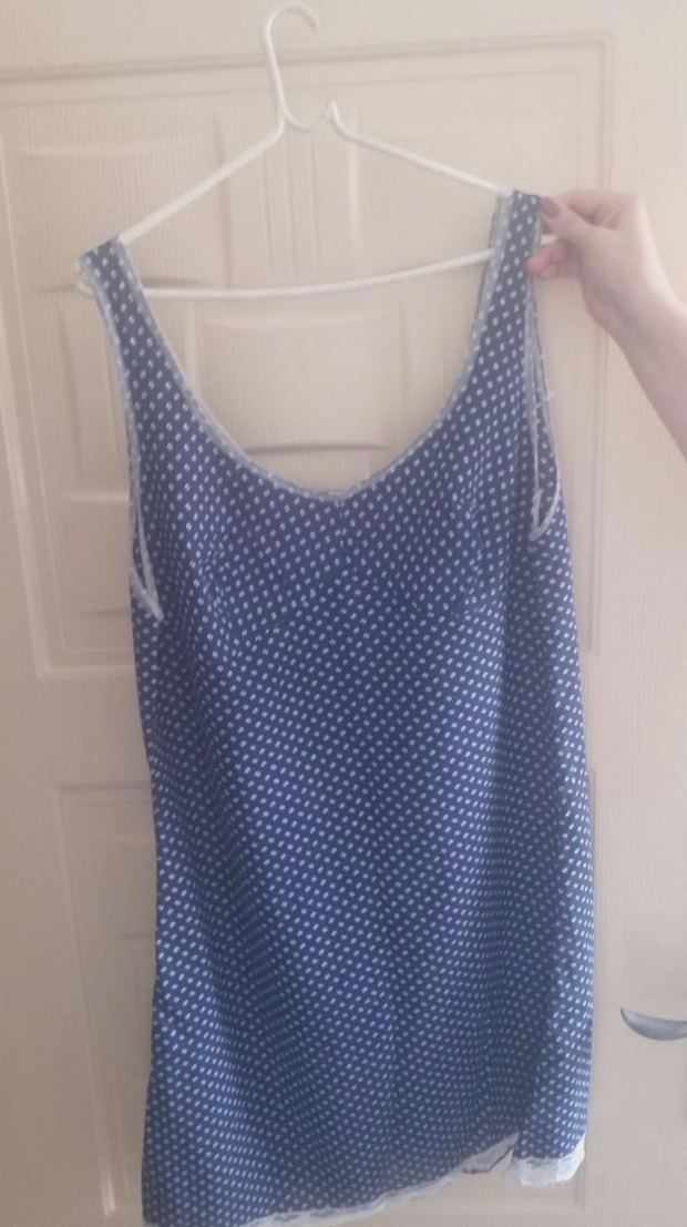 Nakışlı Mavi Mini Bohem Kadın gecelik Takımı - Görsel 4