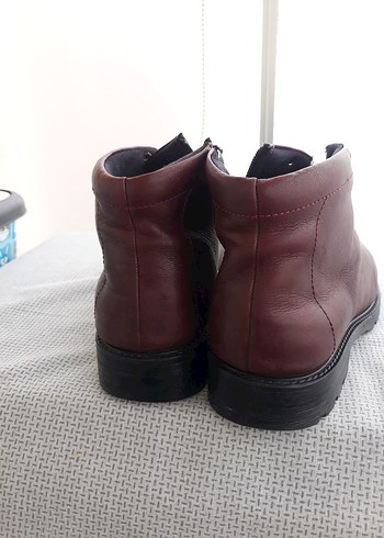 Bordo Deri erkek botu - Görsel 4