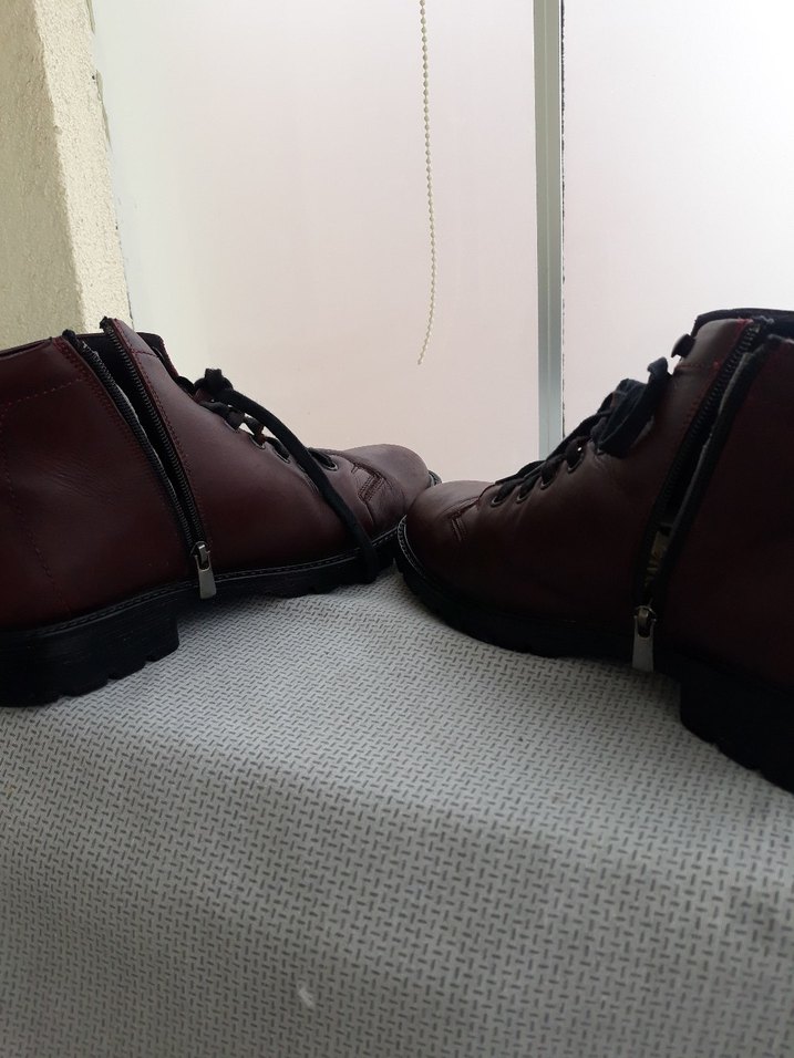 Bordo Deri erkek botu - Görsel 3