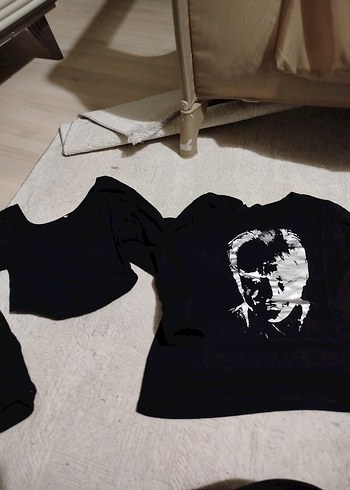 Kız Çocuk Kırmızı Sweatshirt ve Siyah Eşofman - Görsel 5