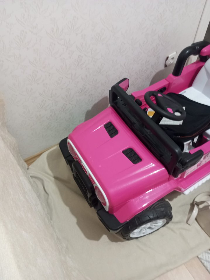 Pembe Çocuk Elektrikli Oyuncak Araba - Görsel 2