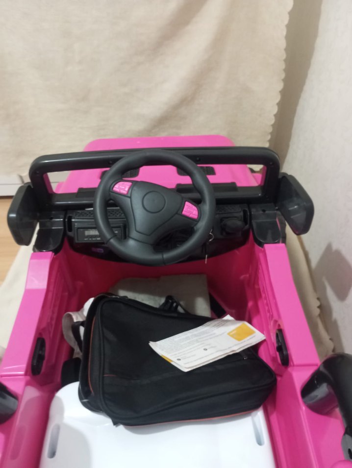 Pembe Çocuk Elektrikli Oyuncak Araba - Görsel 3