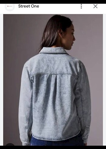 StreetOne Street One Marka Oversize Denim Gömlek, Ceket, Rahat Kesim