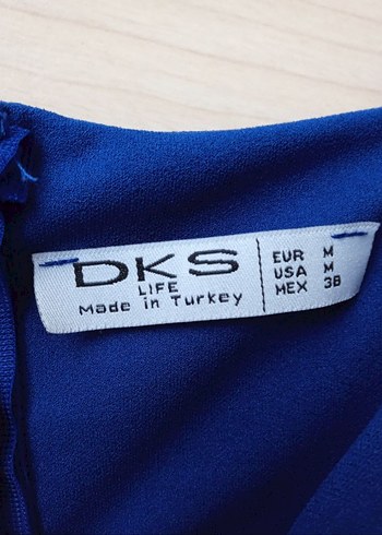 İndigo Kol Volanlı Kare Yaka Elbise - Görsel 6