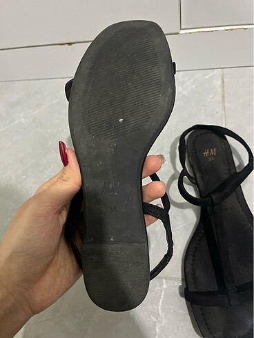38 Beden siyah Renk Siyah sandalet