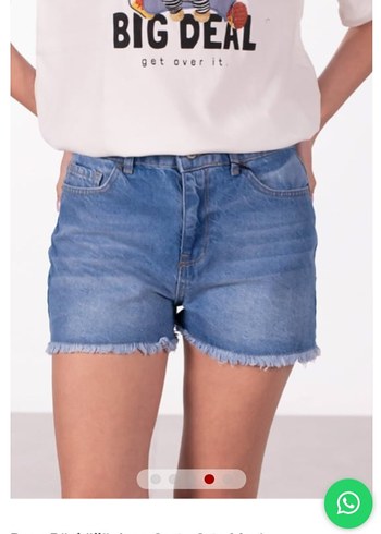 30 Beden mavi Renk Mavi Mini Denim Şort Rahat Kesim