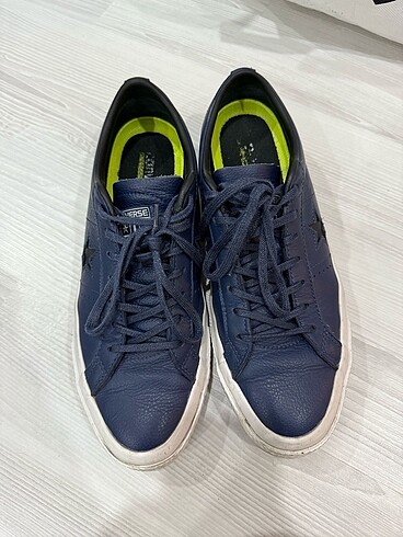 Deri Lacivert Converse