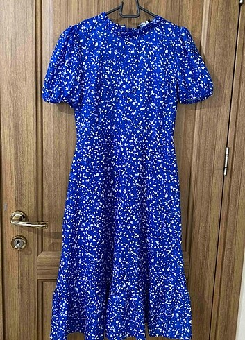 40 Beden Trendyol Mavi Midi Elbise 
