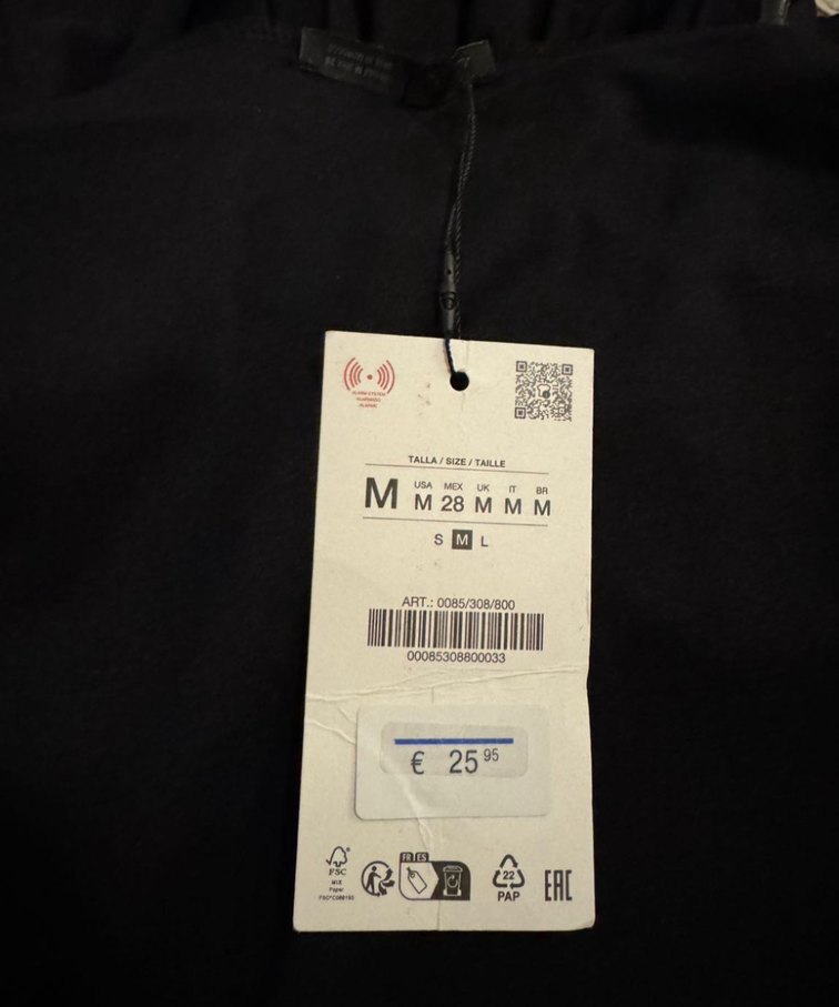 Zara Uzun Kollu Siyah Fırfırlı Midi Elbise - Görsel 3