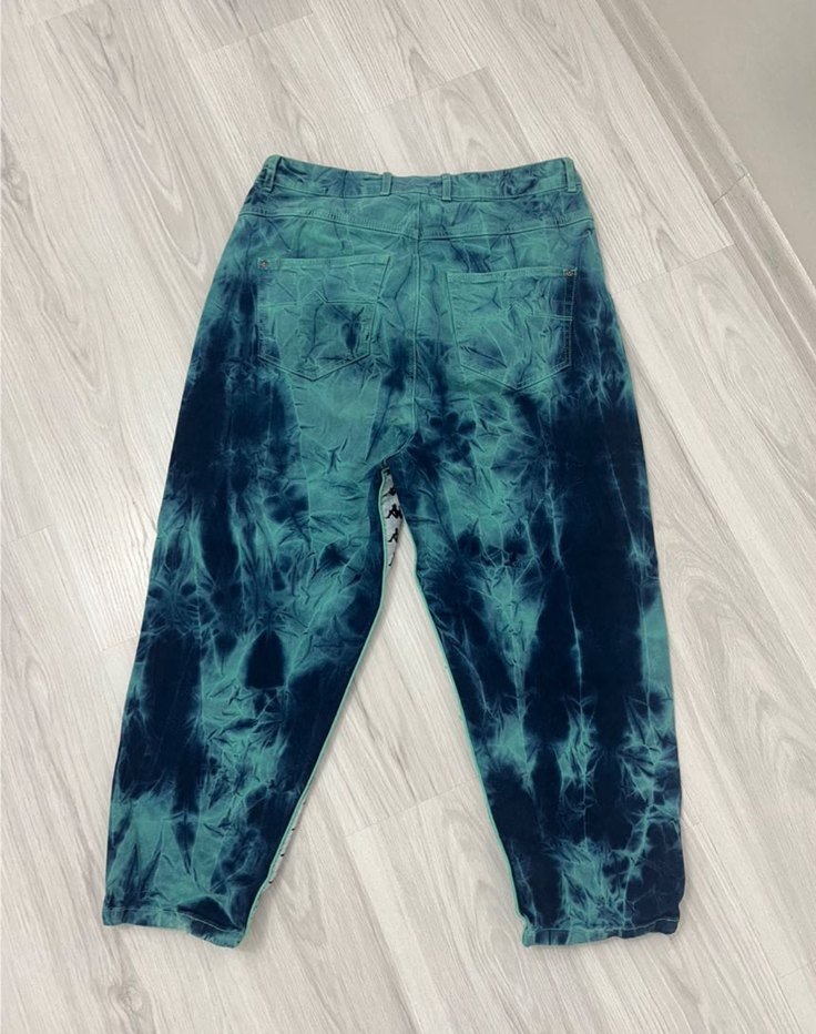 Kadın Bağlama Desenli Gevşek Kesim Jean - Görsel 2