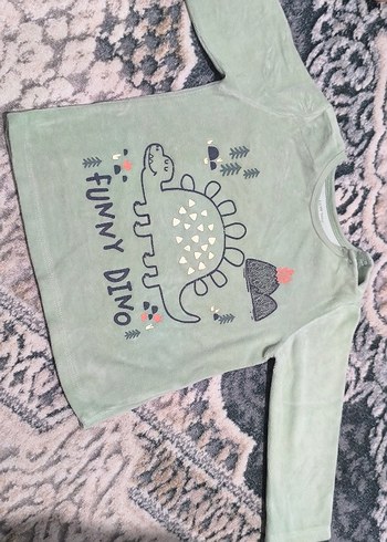 Gri Dinozor Baskılı Çocuk takım - Görsel 2