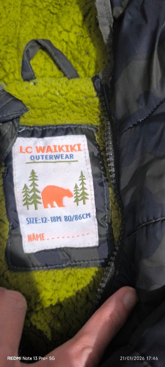 Kapüşonlu Kamuflaj Desenli Erkek Çocuk Mont - Görsel 2