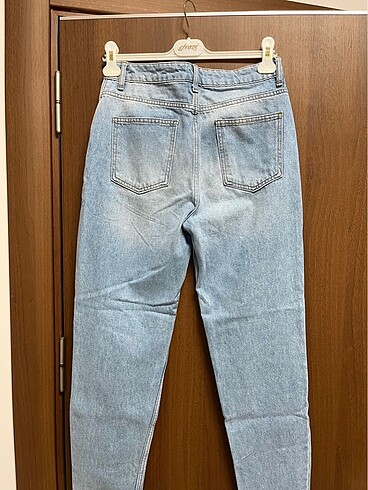 34 Beden Açık Mavi Yüksek Bel Bootcut Jeans