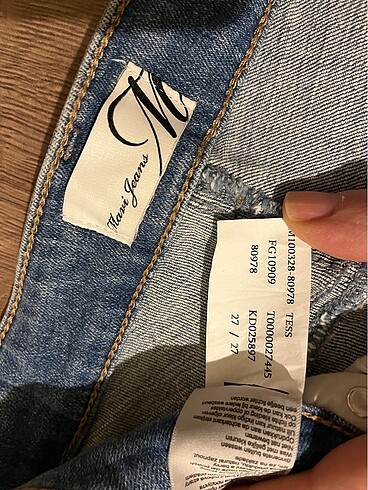 27 Beden Mavi jeans kot pantolon