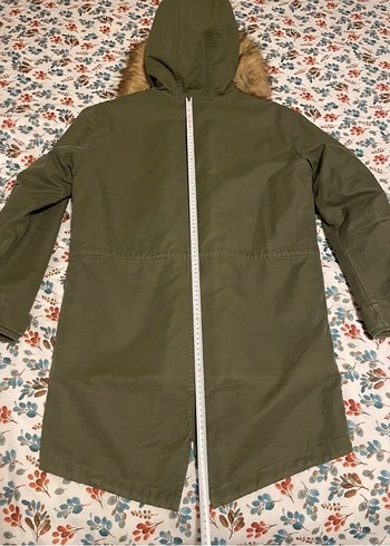 Düğmeli Yeşil Midi Kaban - Rahat ve Sıcak - Görsel 7