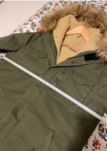 Düğmeli Yeşil Midi Kaban - Rahat ve Sıcak - Görsel 5