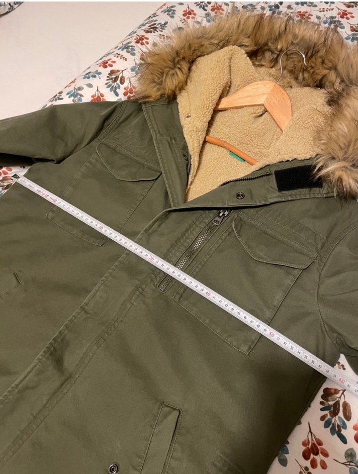 Düğmeli Yeşil Midi Kaban - Rahat ve Sıcak - Görsel 5