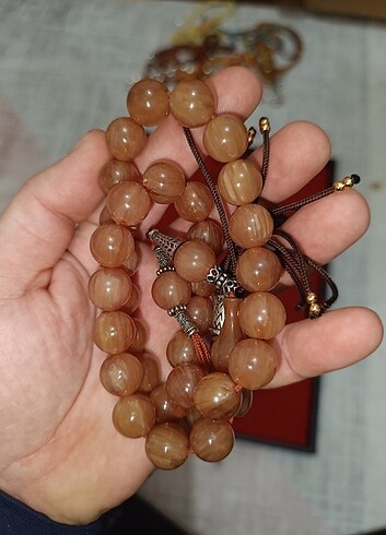 OSMANLI SARAY PÜSKÜLLÜ SIKMA KEHRİBAR TESPİH 
