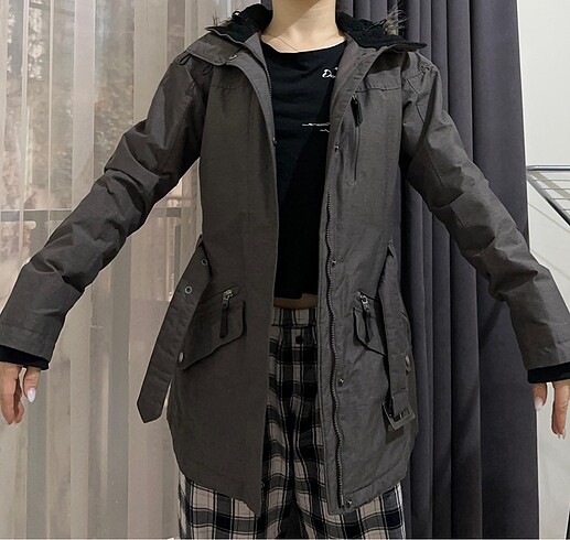 xs Beden gri Renk Columbia Kadın Mont Orijinal