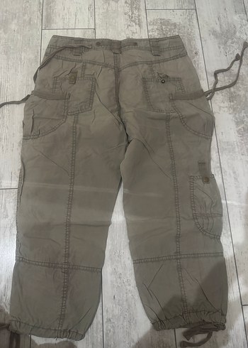 Bej Kemerli Rahat Kesim Keten Pantolon - Görsel 3