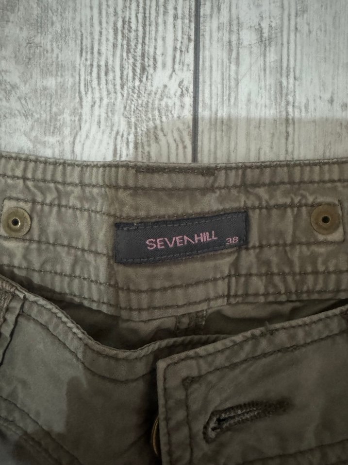 Bej Kemerli Rahat Kesim Keten Pantolon - Görsel 2