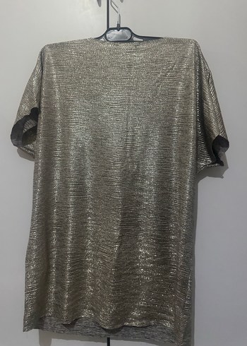 Gri V Yaka Kolsuz Keten Bluz - Görsel 3