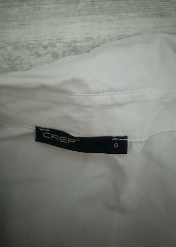 Baskılı Beyaz Keten Gömlek, Düğmeli, Salaş Kesim - Görsel 3