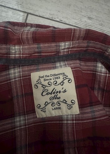 Bordo Kareli Düğmeli Kadın Gömlek - Görsel 3