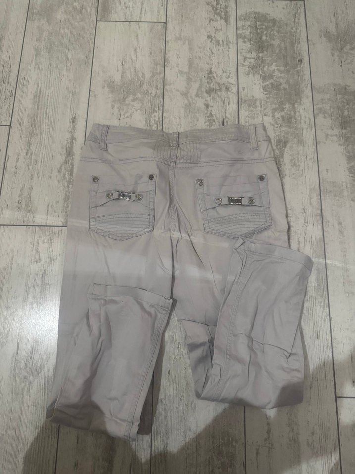 Gri Regular Fit Keten Kadın Pantolon - Görsel 4