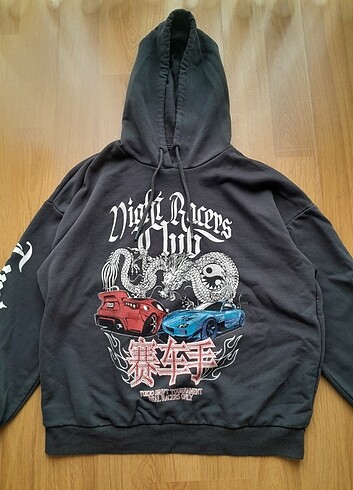 Tokyo drift grunge urban baskılı sweatshirt