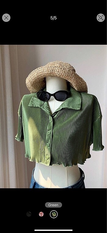 xs Beden Kısa polyester gömlek crop