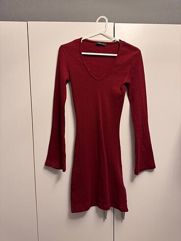 xs Beden bordo Renk Bordo elbise