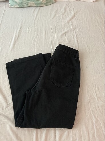 38 Beden siyah Renk Trendyol cep detaylı wide leg jean