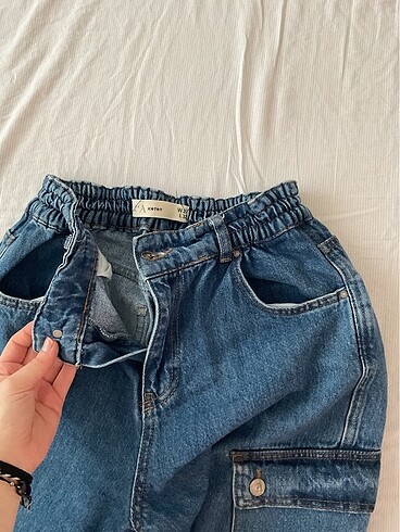 27 Beden Koton jean kargo pantolon