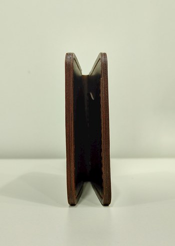 Kahverengi Retro Hakiki Deri El yapımı erkek cüzdanı - Görsel 2