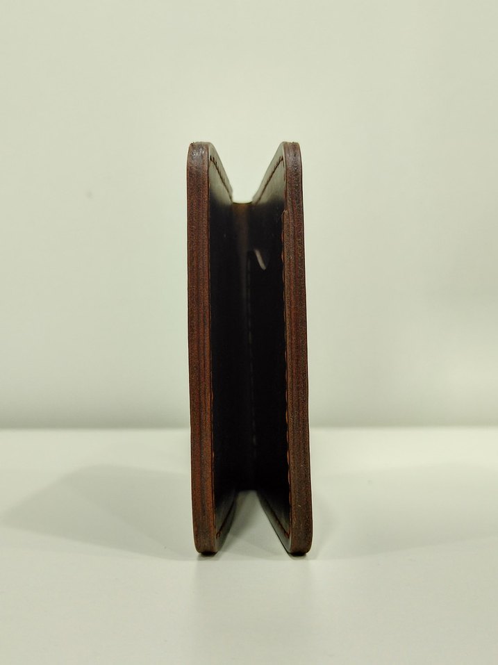 Kahverengi Retro Hakiki Deri El yapımı erkek cüzdanı - Görsel 2