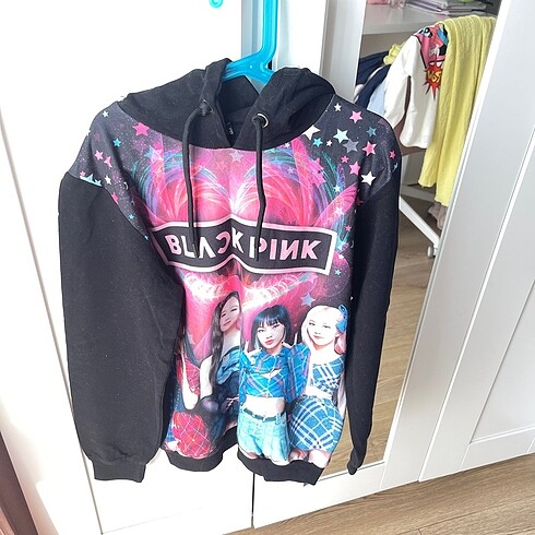 Black pınk kız çocuk sweatshirt