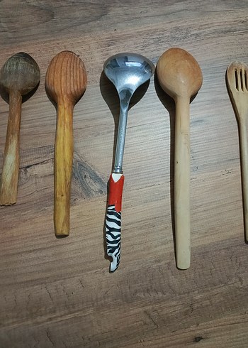 Ahşap ve Metal Mutfak Kaşıkları Seti