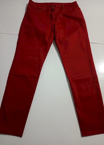 Twin-Set Kadın Kırmızı Dar Kesim Skinny Pantolon