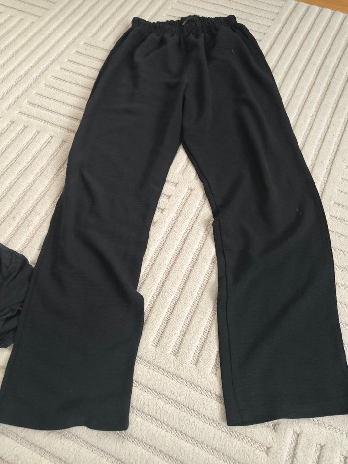 Siyah Baskılı Kadın tişört ile pijama M beden - Görsel 3