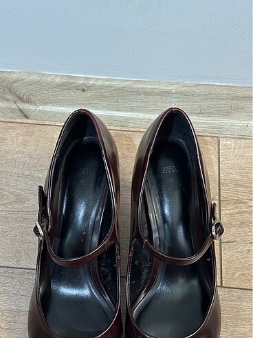 41 Beden bordo Renk Zara bordo ince topuklu ayakkabı