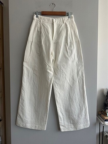 Zara beyaz keten pantolon