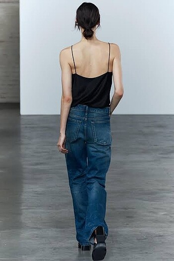 m Beden Zara bootcut high waisted jeans kot