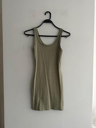 Bershka khaki mini elbise