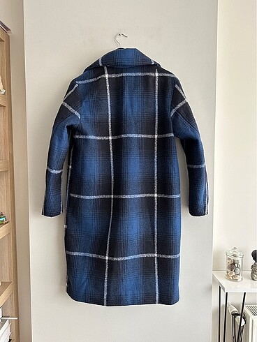 H&M H&M lacivert ekoseli kaban/palto