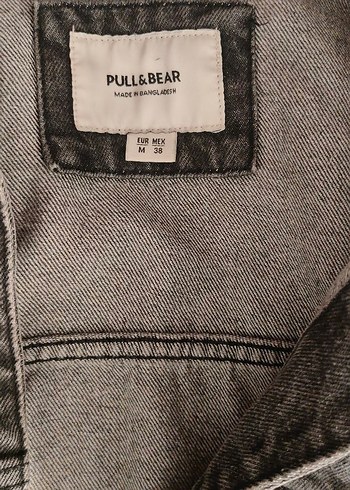 Gri Düğmeli Erkek Denim Ceket